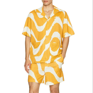 Pantalones cortos de playa de secado rápido para hombre, 100% de algodón, patrón de cierre de estambre, estampado Digital deportivo, sublimación, tejido de nailon y poliéster - Product Image 4