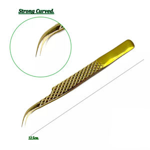 Kit de pinzas multifuncionales para peinados de pestañas, 6 piezas, pinzas de aseo de pestañas de Color dorado con hermosa bolsa de botones - Product Image 6