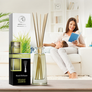 Aromatika Lemongrass 100ml <b>Reed</b> <b>Diffuser</b> with Natural Essential Oil Long Lasting Energizing Room Aroma - Product Image 6