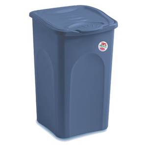 Cesto de Ropa de Plástico Stefanplast PRIMAVERA Azul 70235, Capacidad de 50 Litros para una Organización Práctica - Product Image 1
