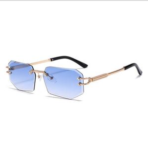 Gafas de sol metálicas cuadradas sin montura, de moda, muy vendidas. - Product Image 3