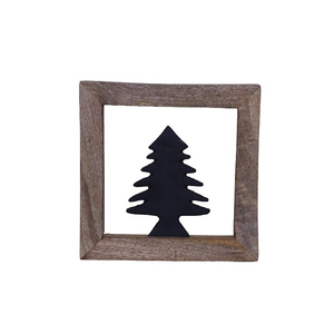 Christmas Collection Aluminum Santa With <b>Cart</b> in Wooden Frame With Customized Black Finishing Handmade Christmas Table Decor - Product Image 5