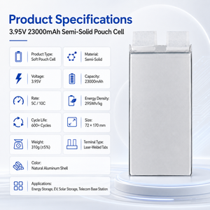 Batterie de drone Viwipow 23000 mAh semi-solide, cellule de drone Lipo haute densité énergétique 320 Wh/kg, batterie de drone au lithium 3,95 V - Product Image 3
