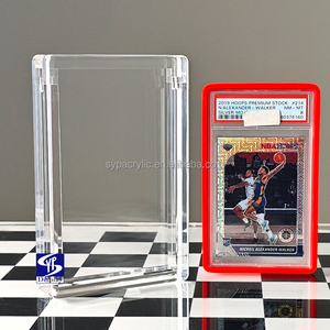 SYP 10mm Étui de protection en acrylique transparent pour cartes <span class=keywords><strong>Pokémon</strong></span> classées, avec coins arrondis, pour cartes classées PSAED, avec support magnétique - Product Image 2