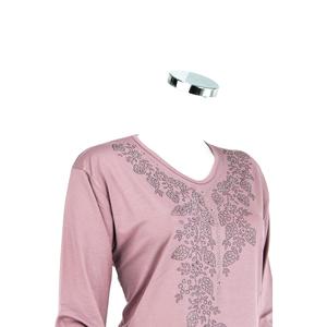 Blusa madre in tessuto pettinato in Lycra dal taglio normale con stampa in pietra elegante da donna-OPPW2022KBNKOZTK19 - Product Image 6