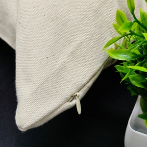 100% Cotton Canvas <b>Cushion</b> Cover Natural <b>Beige</b> Heavy Duty Decorative Sofa Pillow Case Eco Friendly - Product Image 4