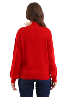 Fabricante de ropa de mujer Bufanda de manga larga Cuello Prendas de punto Suéter Otoño Invierno Nuevo estilo Prendas de punto Oportunidad al por mayor