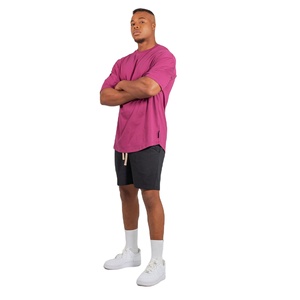 เสื้อยืดผู้ชายโอเวอร์ไซส์ย้อมสีล้วนสำหรับฤดูร้อน - Product Image 3