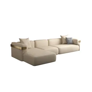 High quality modern living room furniture, L-shaped corner living room sofa High-end modern design