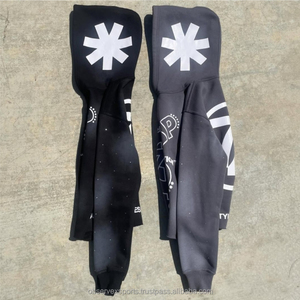 ชุด2ชิ้นเสื้อฮู้ดกางเกงผ้าคอตตอนสำหรับฤดูหนาวใส่ได้ทั้งชายและหญิงชุด3D ฟูโลโก้ตามสั่ง - Product Image 4