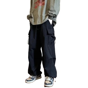 New Men's Overalls Multi-Pocket American Hiphop <b>Pants</b> Men's Ins High Street Spring And Autumn Bunched Foot Assault <b>Pants</b> - Product Image 4