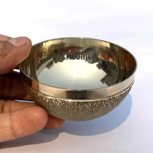 Bol Kansa Vataki avec extérieur texturé et intérieur poli-Outil de massage ayurvédique pour la mise à la terre et l'équilibre de l'énergie - Product Image 3