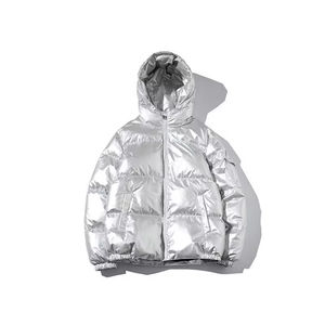 Chaquetas Acolchadas de Nailon Brillante con Logotipo Personalizado al por Mayor, Chaquetas Acolchadas de Moda Impermeables con Capucha para Hombre para Invierno y Actividades al Aire Libre - Product Image 5