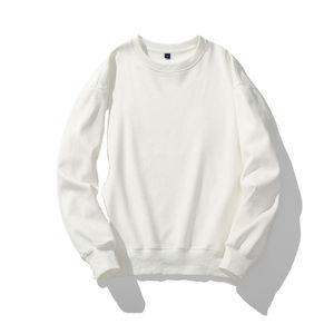 Sudadera de Forro Polar Unisex de Algodón en Blanco al por Mayor, Logotipo Personalizado Estampado, Sudadera Lisa Extra Grande con Cuello Redondo Personalizada para Hombre - Product Image 6