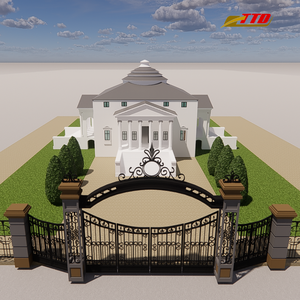 การออกแบบประตูเหล็กดัดสุดหรูเปลี่ยนทางเข้าสู่ความงามศักดิ์ศรีและความทนทาน - Product Image 3