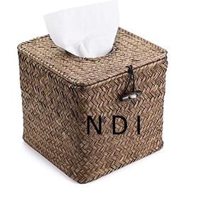 Boîte de porte-mouchoirs en rotin de qualité supérieure Boîte à mouchoirs de bureau de voiture et d'utilisation à domicile de style moderne - Product Image 1