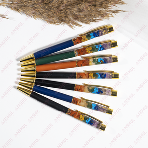 Best Buy Bulk Quantity AAA Grade Fashion Trend Crystal <b>Crafts</b> Metal Gemstones Premium 14mm 7Chakra Crystal Healing Aura Pens - Product Image 3