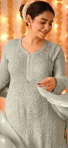 Indian Pakistani Georgette Salwar Kameez Estilos tradicionales con giro moderno Regular Women Girl Trending Clothing Best Selling - Product Image 3