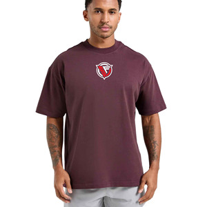 Camiseta de algodón orgánico de alta calidad para hombre, diseño de Jersey de manga corta de gran tamaño para ropa informal de verano - Product Image 1