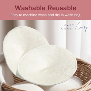 Coussinets d'allaitement lavables, coussinets d'allaitement réutilisables pour l'allaitement, coussinets de mamelon doux et super absorbants - Product Image 2