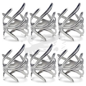 Servilleteros de suministro indio de lujo, juego de 6 con diseño de vid dorada de buena calidad para fiestas de Halloween de Acción de Gracias para uso de manteles - Product Image 3