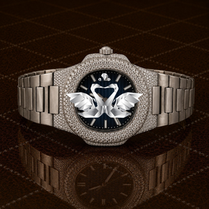 Premium Moissanite Watch Men Full Diamond VVS Stones Stainless Steel Luxury Wristwatch - Product Image 1
