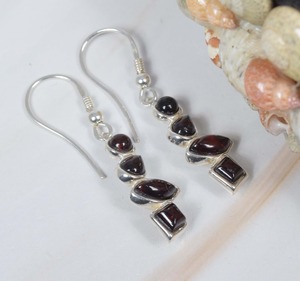 Pendiente de gancho de ámbar Báltico natural de sólida plata de ley 925 - Product Image 1