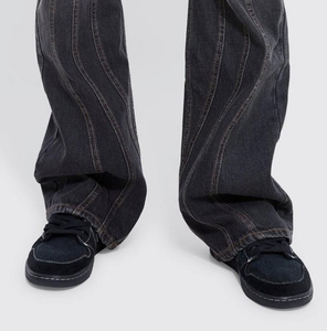 Pantalones Cargo Anchos de Mezclilla Vintage con Múltiples Bolsillos, Calidad Premium, Nuevo Modelo 2025, Servicio OEM Personalizado - Product Image 3