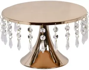 Soporte de Metal para pasteles con revestimiento dorado, alta calidad, 3 niveles, venta al por mayor, elegante, aspecto de lujo prémium, cocina - Product Image 2