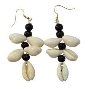 ต่างหูแบบห้อยสไตล์โบฮีเมียนทำด้วยมือล่าสุดสำหรับผู้หญิงลูกปัดคาวบอยสีขาวเครื่องประดับชนเผ่าสไตล์ฮิปปี้เครื่องประดับชนเผ่าสีขาว - Product Image 1