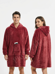 Sweat à capuche en polaire surdimensionné de qualité supérieure, vente en gros, poche avant, confortable, épaules tombantes, logo brodé personnalisé, sweat à capuche unisexe - Product Image 6