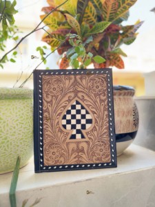 Büyük kapasiteli el Tooled deri portföy klasörü vaka dosya kişiselleştirilmiş elmas iş planlayıcısı portföy dizüstü organizatör - Product Image 4