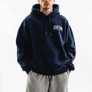 Sudadera con capucha personalizada para hombre 2025, ropa de calle con hombros caídos, Jersey de algodón 100% de peso pesado, patrón sólido, técnicas teñidas lisas de otoño - Product Image 1