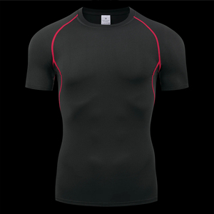 T-shirt de gymnastique surdimensionné personnalisé pour hommes séchage rapide évacuation de l'humidité respirant Compression Fitness entraînement chemise d'entraînement en gros - Product Image 2