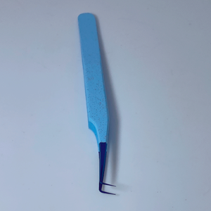 Pince à cils avec logo personnalisé en gros avec pointe en fibre d'acier inoxydable pince à épiler d'extension de marque privée - Product Image 4