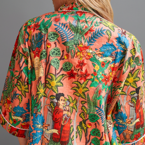 Peignoir en coton imprimé à la main en gros - Product Image 3