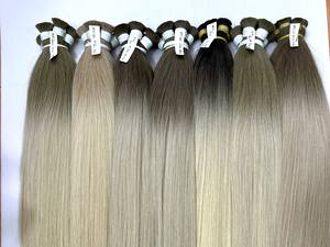 Vente en gros 12A Grad Virgin 100% Extensions de Cheveux Humains Vague Naturelle Double Dessiné Injecté pour Génie Trame Naturel Remy Bande de Cheveux - Product Image 3