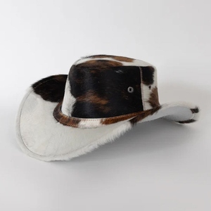 Sombreros de vaquero de piel de vaca hechos a mano Vintage con logotipo personalizado para hombre, sombreros de moda occidental elegantes e impermeables para exteriores - Product Image 4
