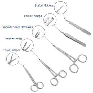 Kit complet de pratique de suture pour l'entraînement à la suture Kit d'outils en silicone pour la formation des étudiants au collage - Product Image 2