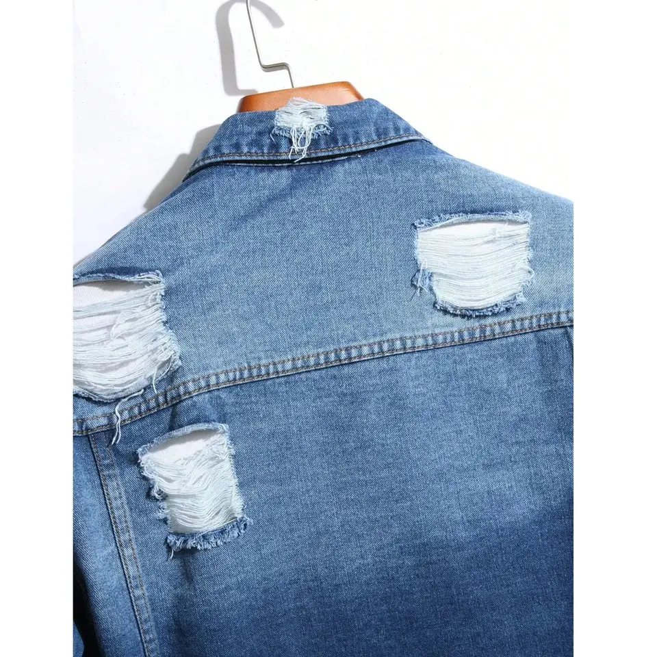 Veste en jean mode OEM Veste en jean manches longues de haute qualité Chemise en jean pour homme unisexe meilleure qualité Premium