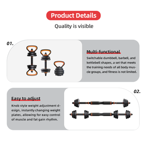 Ensembles d'haltères pour débutants, <span class=keywords><strong>poids</strong></span> moyen élevé - Product Image 4