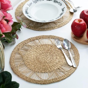Polished Coconut <b>Woven</b> Eco-Friendly <b>Placemat</b> for Table Dining or Presents Cute Style CN/HAI Origin - Product Image 3