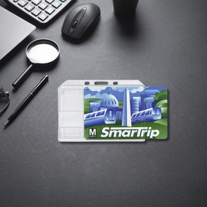 Porte-badge horizontal givré en ABS/PC CR80 pour cartes d'identité et de nom, idéal pour le bureau - Product Image 1
