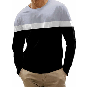 Camiseta de Manga Larga Premium para Hombre 2025, Moderna, Transpirable, 100% Algodón, Corte Holgado, Estampado Sólido, Informal, de Secado Rápido - Product Image 6