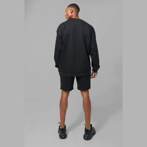 Sudadera Urbana de Diseñador para Hombre, Talla Grande, Mezcla de Algodón y Felpa, Estilo Holgado con Hombros Caídos, Informal, Fabricación de Marca Privada OEM - Product Image 2