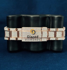 Montre mécanique automatique pour homme en acier inoxydable de haute qualité, diamant de laboratoire de luxe, clarté VVS, mouvement ETA, verre analogique - Product Image 5