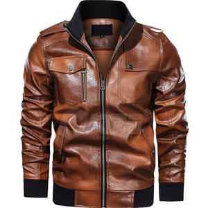 Chaqueta de cuero cálida de invierno transpirable para hombres, ropa informal, chaqueta de moda de cuero para hombres a precio razonable - Product Image 1