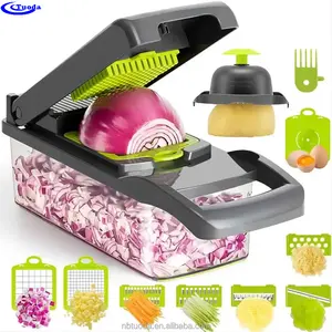 15 In 1 Kitchen Help Vegetable Cutter Onion Dicer Veggie Slicer Vegetable Chopper