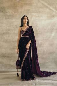 Saree en soie de qualité supérieure pour saree à la mode d'aspect traditionnel indien avec des collections de saree de vêtements de mariage indiens de haute qualité - Product Image 3
