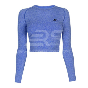 Gros haut court personnalisé T-shirt femme respirant noir Crop Top | 2024 haut court pour femmes de haute qualité - Product Image 1